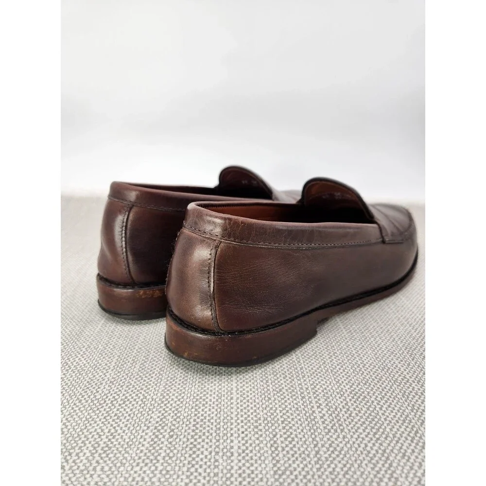 Allen Edmonds Patriot 11 3E Brown Leather Loafer Leather Dress Shoes Flaw EEE